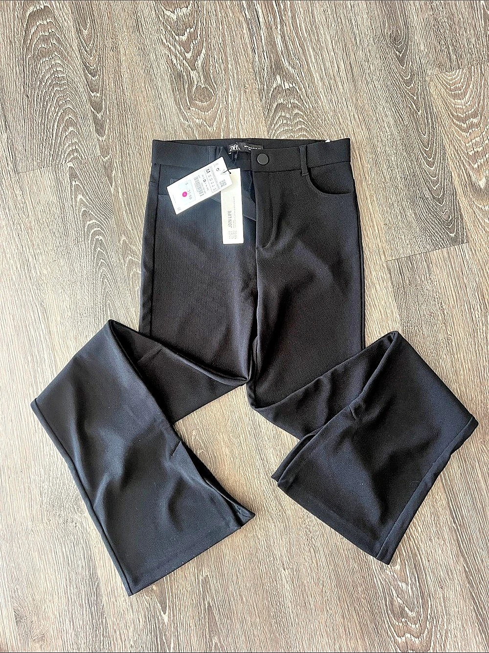 Zara Women'Small Flare Pants in Black Size Small NWT